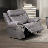 Agata Dark Gray Glider Recliner from Furniture of America - Luna Furniture