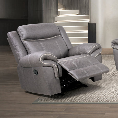 Agata Dark Gray Glider Recliner from Furniture of America - Luna Furniture