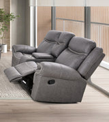 Agata Warm Gray Glider Recliner Loveseat from Furniture of America - Luna Furniture