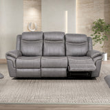 Agata Warm Gray Manual Sofa from Furniture of America - Luna Furniture