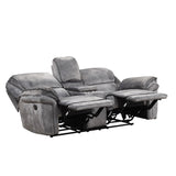 Themis Gray Transitional Reclining Living Room Set from Furniture of America - Luna Furniture