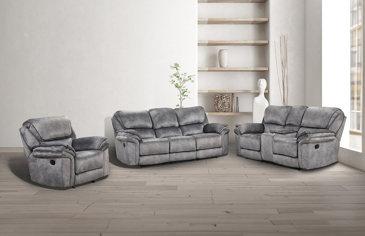 Themis Gray Transitional Reclining Living Room Set from Furniture of America - Luna Furniture