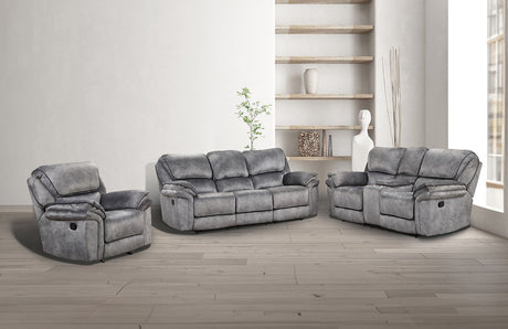 Themis Gray Transitional Reclining Living Room Set from Furniture of America - Luna Furniture