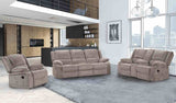 Cosimo Mocha Manual Loveseat from Furniture of America - Luna Furniture