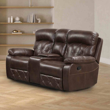 Osias Brown Manual Loveseat from Furniture of America - Luna Furniture