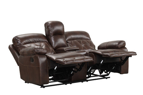 Osias Brown Manual Loveseat from Furniture of America - Luna Furniture