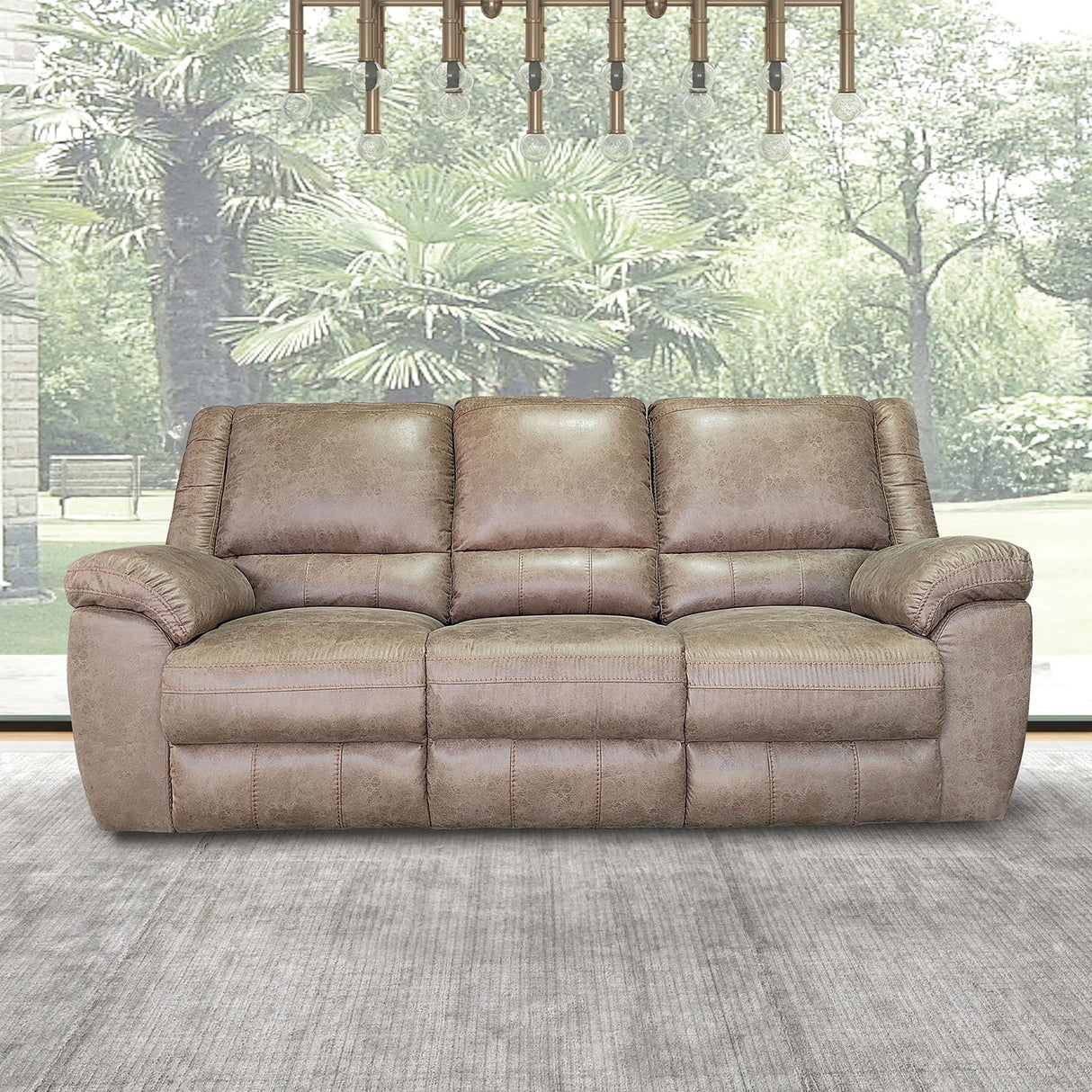 Jambi Brown Transitional Reclining Living Room Set from Furniture of America - Luna Furniture