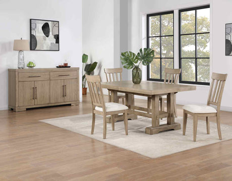 Napa 5-Piece 72-108-inch Dining Set, Sand(Table & 4 Side Chairs) from Steve Silver - Luna Furniture