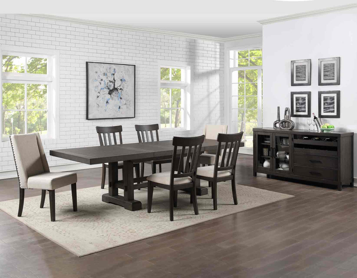 Napa 7-Piece Dining Set(Table, 2 Upholstered & 4 Side Chairs) from Steve Silver - Luna Furniture