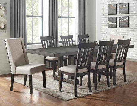 Napa 7-Piece Dining Set(Table, 2 Upholstered & 4 Side Chairs) from Steve Silver - Luna Furniture