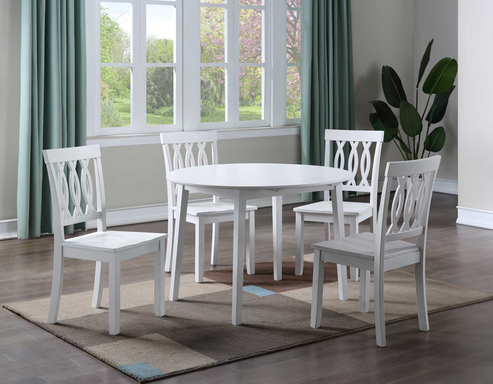 Steve Silver Naples Side Chair, White, Set of 2 – Luna Furniture