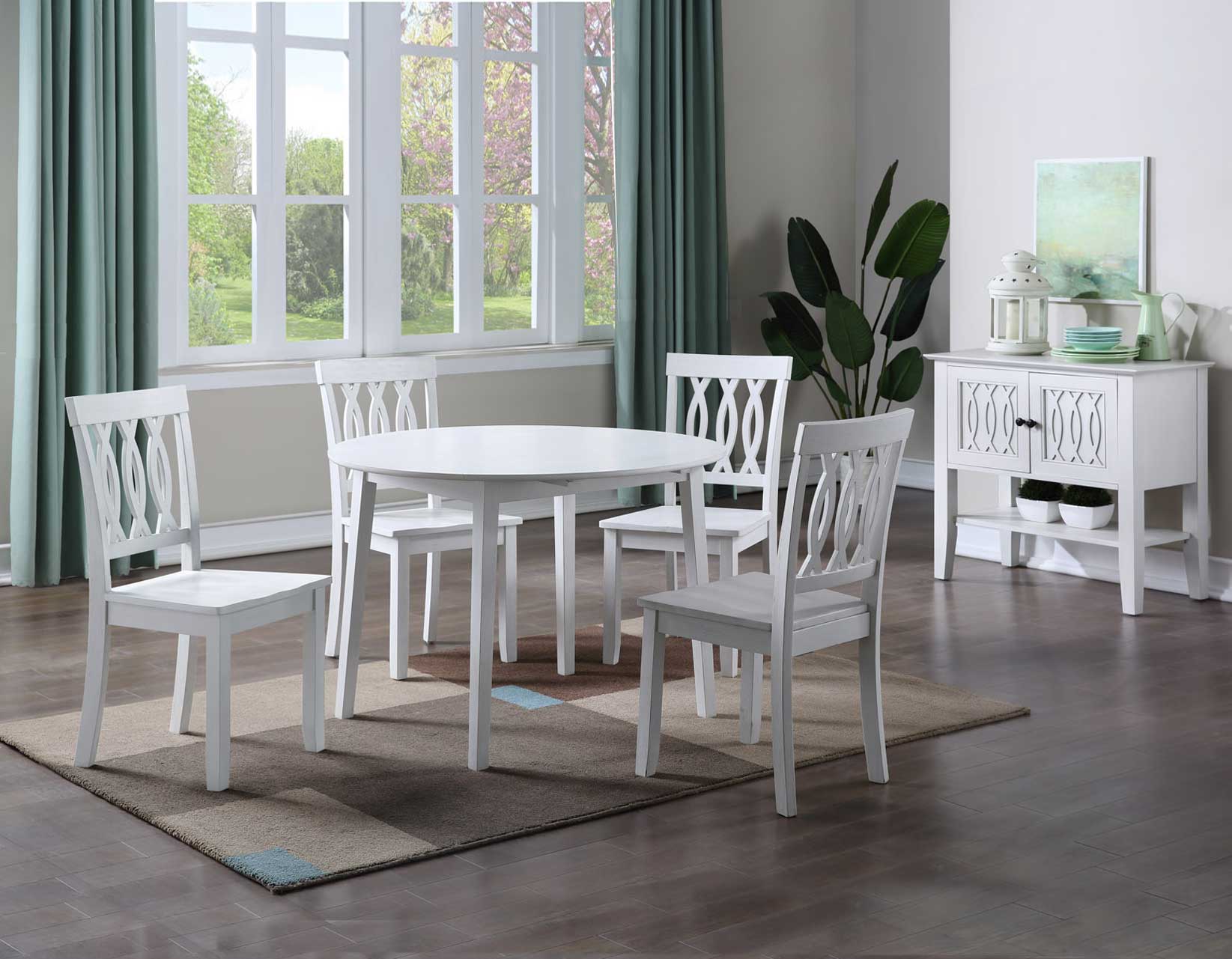 Naples Side Chair, White, Set of 2 – Luna Furniture