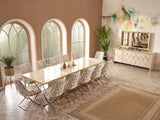 Napoli Diningroom (Consol With Mirror & Dining Table & 6 Dining Chair) from Furnia - Luna Furniture