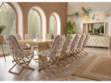 Napoli Diningroom (Consol With Mirror & Dining Table & 6 Dining Chair) from Furnia - Luna Furniture