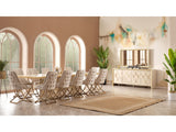 Napoli Diningroom (Consol With Mirror & Dining Table & 6 Dining Chair) from Furnia - Luna Furniture
