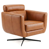 Narbonne Tan Leather Swivel Chair