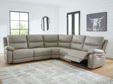 Narwhal Place Pebble 5-Piece Power Reclining Sectional from Ashley Furniture - Luna Furniture