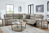 Narwhal Place Pebble 5-Piece Power Reclining Sectional from Ashley Furniture - Luna Furniture