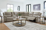 Narwhal Place Pebble 6-Piece Reclining Sectional with Storage Console from Ashley Furniture - Luna Furniture