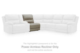 Narwhal Place Pebble Power Armless Recliner from Ashley Furniture - Luna Furniture
