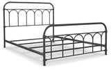 Nashburg Queen Metal Bed with Mattress in Black from Ashley Furniture - Luna Furniture