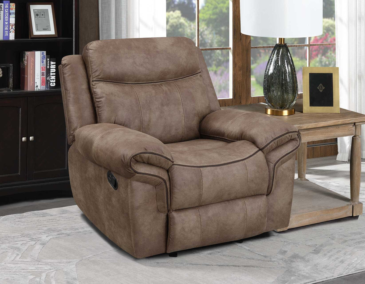 Nashville Cocoa 3-Piece Reclining Living Room Set from Steve Silver - Luna Furniture