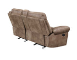 Nashville Cocoa Manual Glider Recliner Console Loveseat from Steve Silver - Luna Furniture