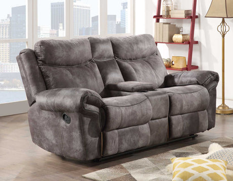 Nashville Gray Manual Glider Recliner Console Loveseat from Steve Silver - Luna Furniture