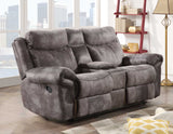 Nashville Gray Manual Glider Recliner Console Loveseat from Steve Silver - Luna Furniture