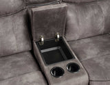 Nashville Gray Manual Glider Recliner Console Loveseat from Steve Silver - Luna Furniture