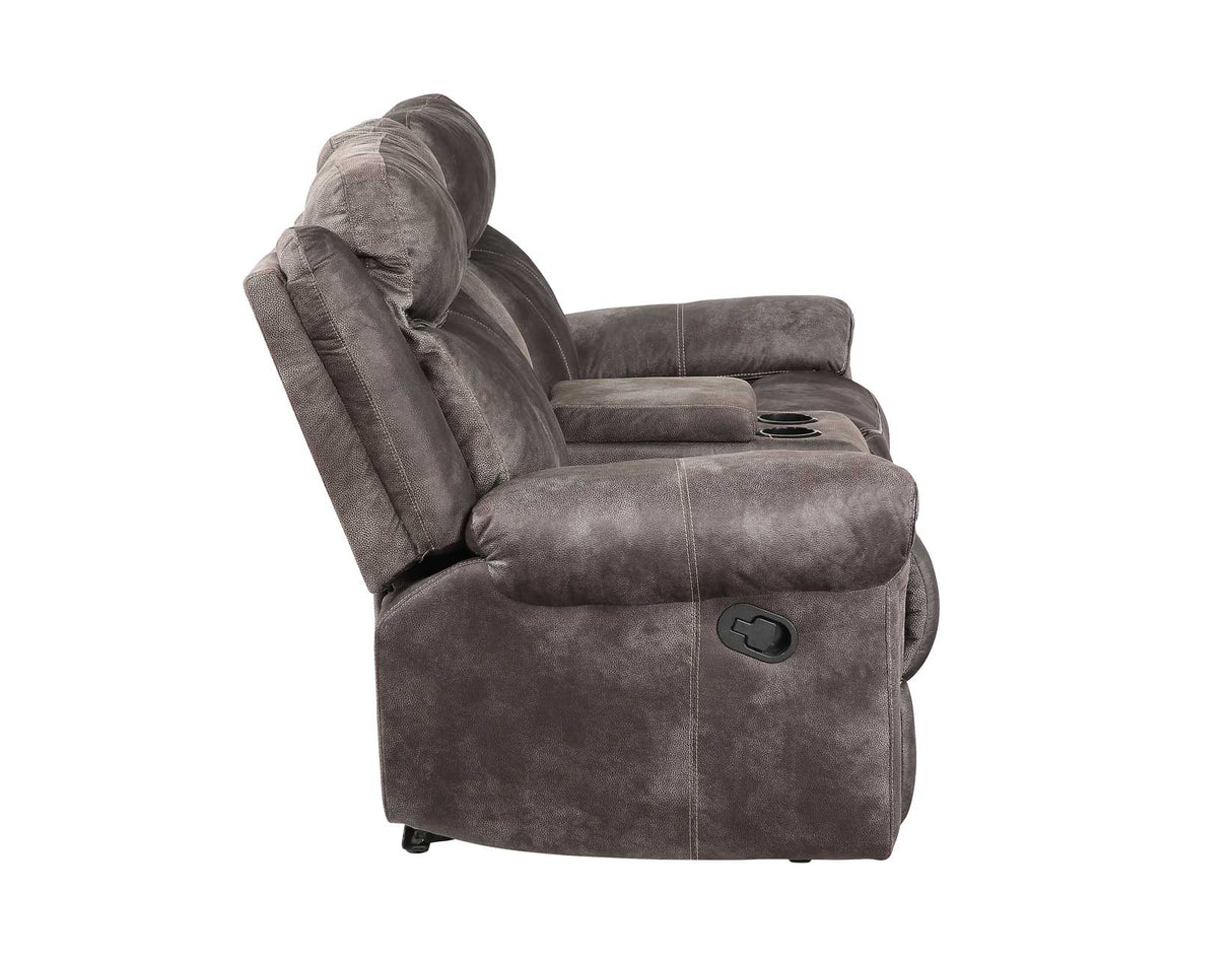 Nashville Gray Manual Glider Recliner Console Loveseat from Steve Silver - Luna Furniture