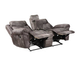 Nashville Gray Manual Glider Recliner Console Loveseat from Steve Silver - Luna Furniture