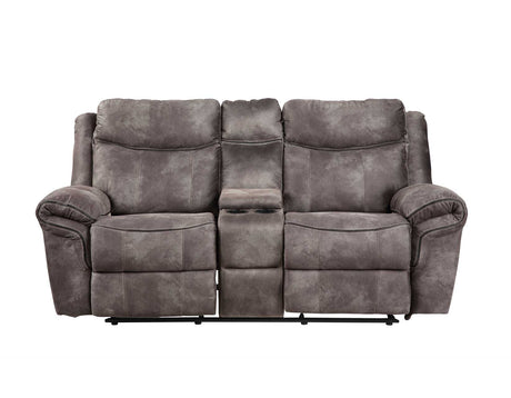Nashville Gray Manual Glider Recliner Console Loveseat from Steve Silver - Luna Furniture
