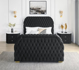 Natalia Black Upholstered Bedroom Set with TV Lift from Crown Mark - Luna Furniture