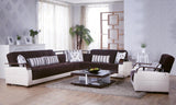 Natural Colins Brown Storage Sleeper Sectional from Bellona - Luna Furniture