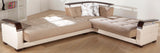 Natural Naomi Light Brown Storage Sleeper Sectional from Bellona - Luna Furniture