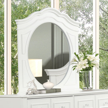 Naucalpan White Mirror (Mirror Only) from Furniture of America - Luna Furniture