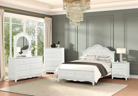 Naucalpan White Full Bed from Furniture of America - Luna Furniture