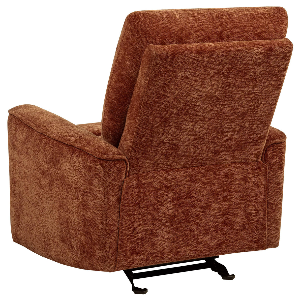 Navarro Burnt Orange Chenille Upholstered Glider Recliner from Coaster - Luna Furniture