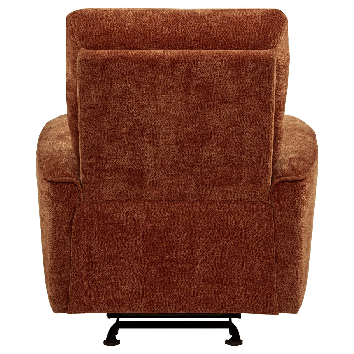Navarro Burnt Orange Chenille Upholstered Glider Recliner from Coaster - Luna Furniture