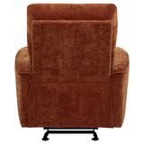 Navarro Burnt Orange Chenille Upholstered Glider Recliner from Coaster - Luna Furniture