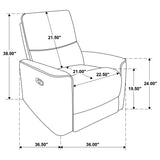 Navarro Burnt Orange Chenille Upholstered Glider Recliner from Coaster - Luna Furniture