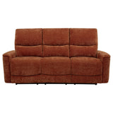 Navarro Burnt Orange Chenille Upholstered Reclining Sofa from Coaster - Luna Furniture