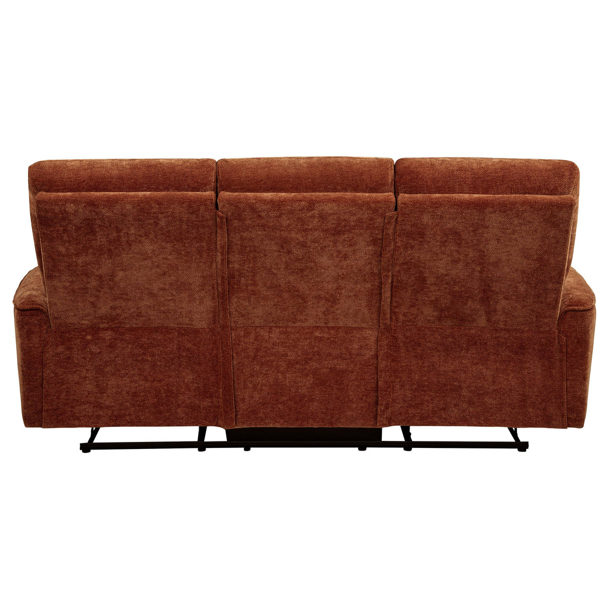 Navarro Burnt Orange Chenille Upholstered Reclining Sofa from Coaster - Luna Furniture