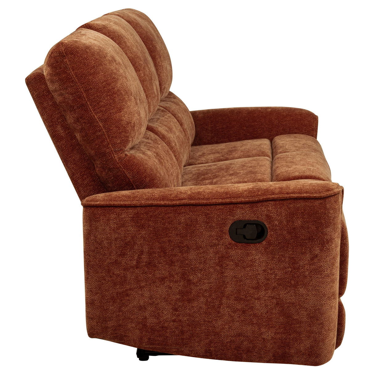 Navarro Burnt Orange Chenille Upholstered Reclining Sofa from Coaster - Luna Furniture