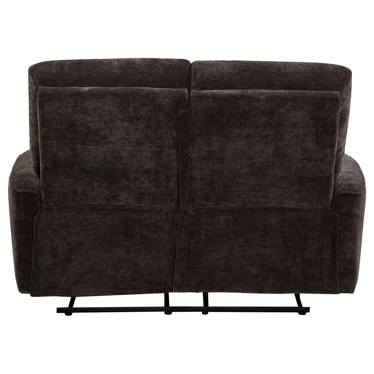 Navarro Dark Brown Chenille Upholstered Reclining Loveseat from Coaster - Luna Furniture