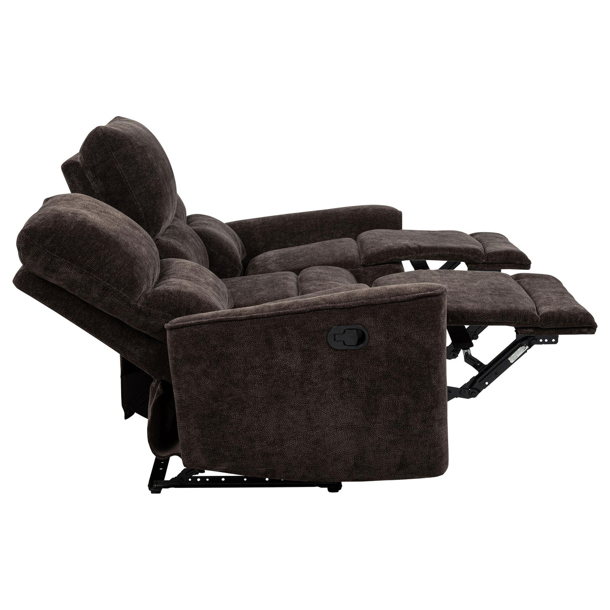 Navarro Dark Brown Chenille Upholstered Reclining Sofa from Coaster - Luna Furniture