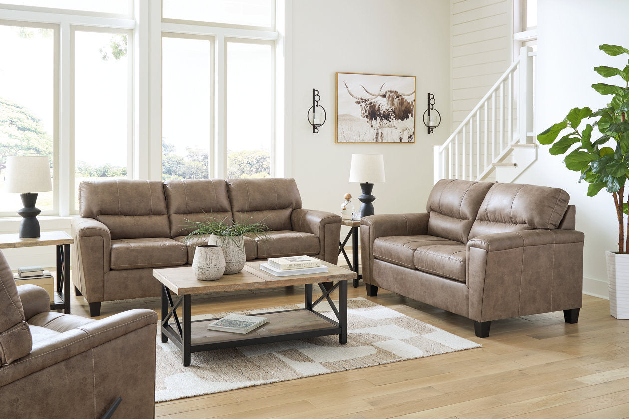 Ashley Navi Fossil Sofa, Loveseat and Recliner – Luna Furniture