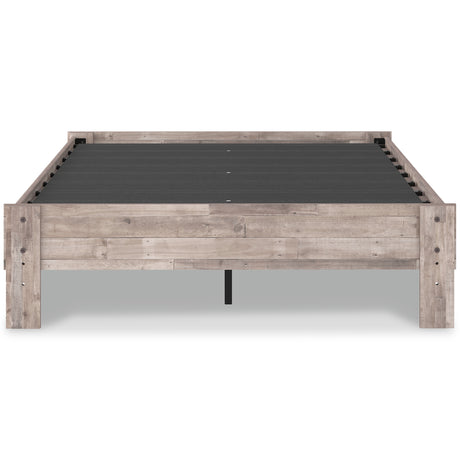 Neilsville Full Platform Bed with Mattress in Whitewash from Ashley - Luna Furniture