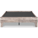Neilsville Full Platform Bed with Mattress in Whitewash from Ashley - Luna Furniture